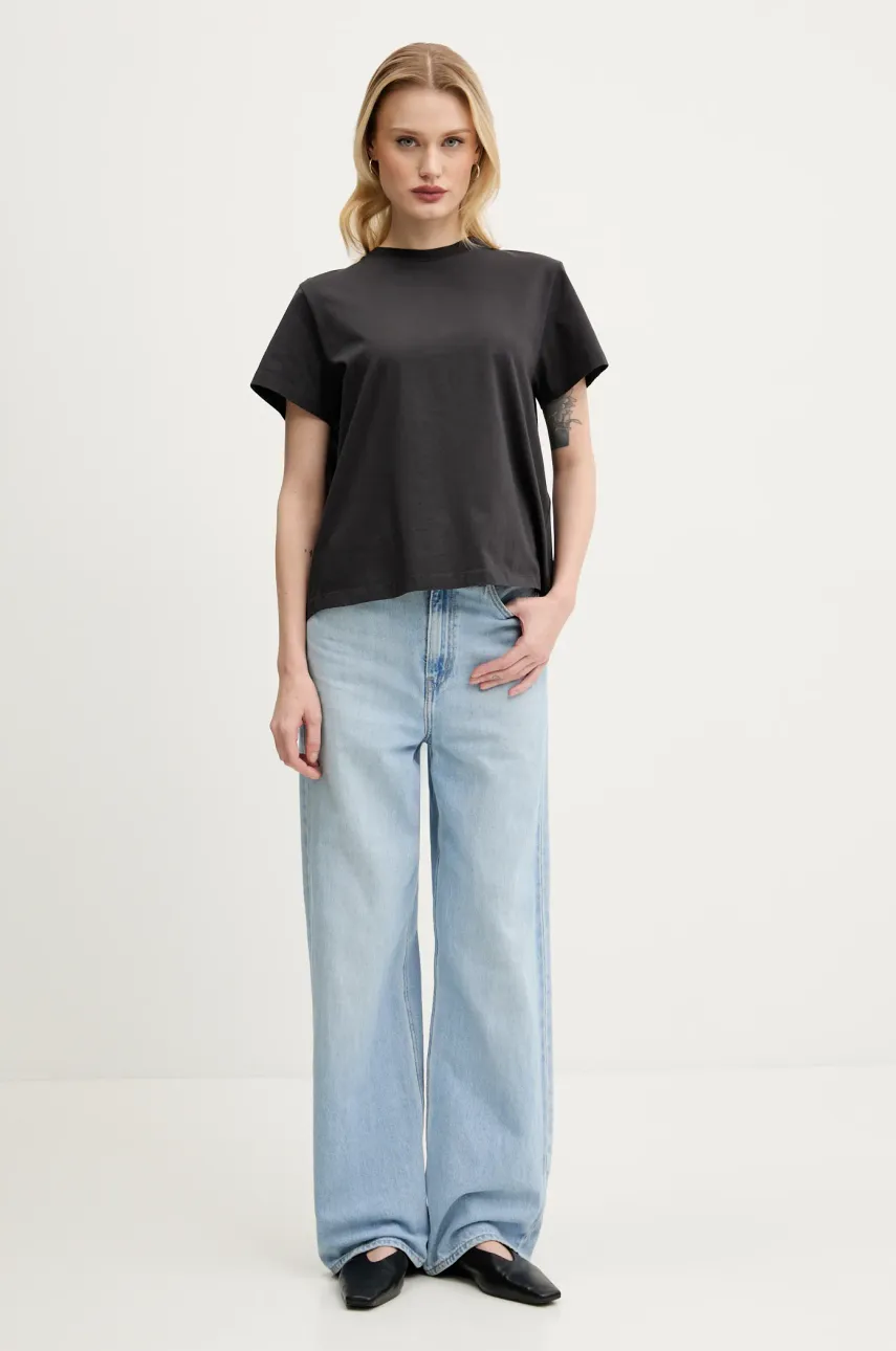 Хлопковая футболка MM6 Maison Margiela женская цвет чёрный S52GC0334.S24311 Хлопковая футболка MM6 Maison Margiela женская цвет чёрный S52GC0334.S24311