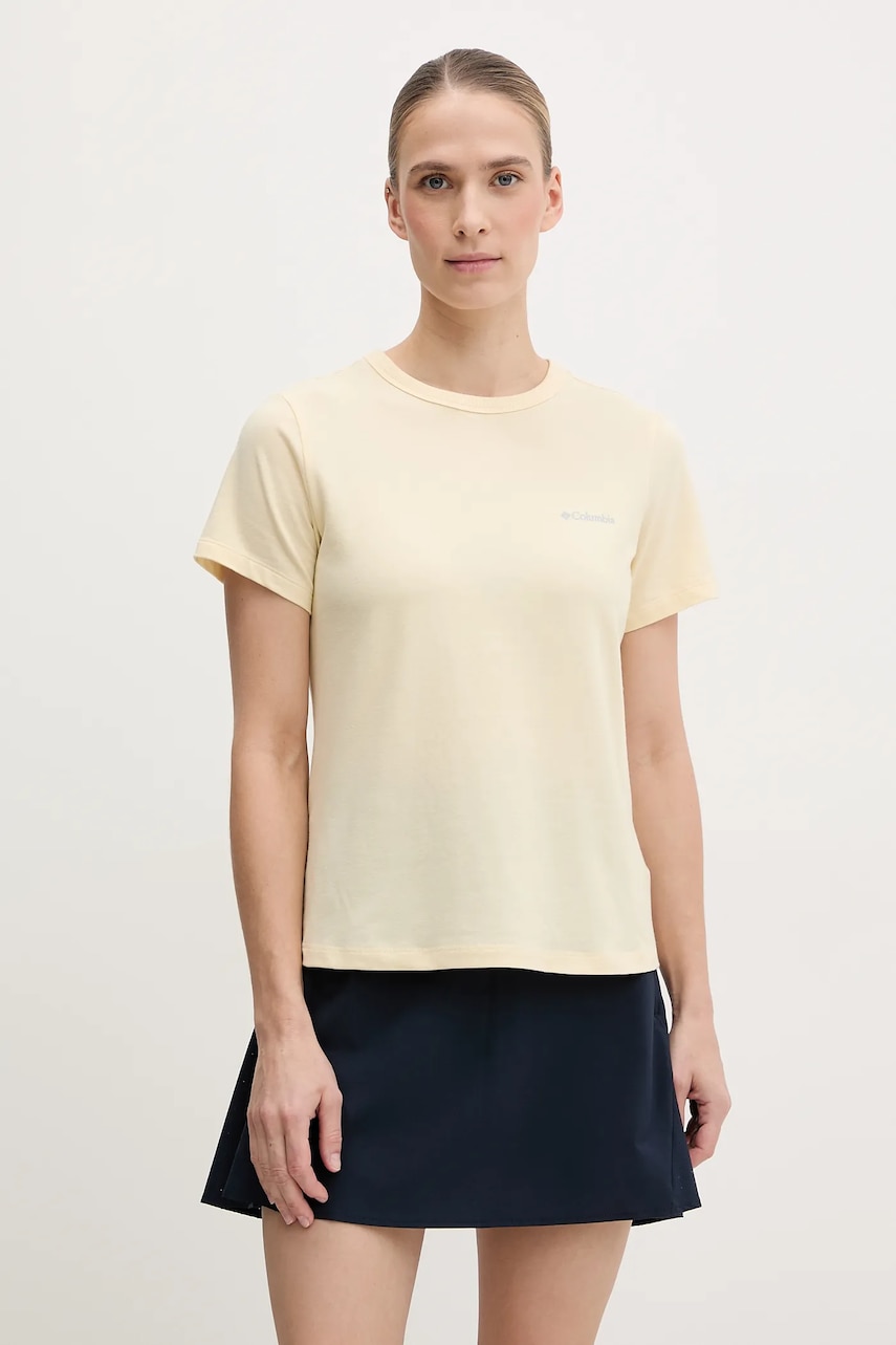 Columbia tricou sport Sun Trek culoarea galben, 2119711