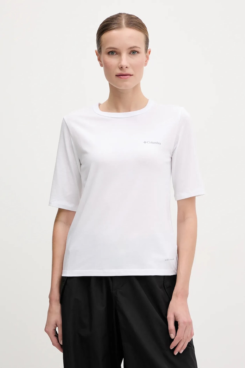 Columbia tricou sport Sun Trek culoarea alb, 2145251
