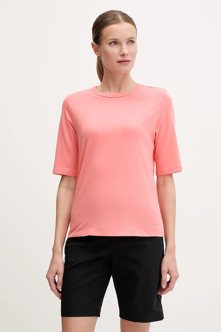 Columbia tricou sport Sun Trek culoarea roz, 2145251 Columbia tricou sport Sun Trek culoarea roz, 2145251