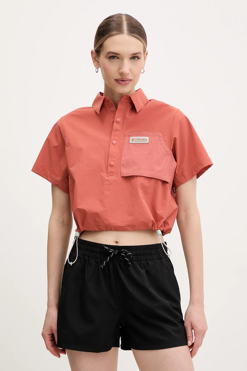 Columbia bluza Cove Beach femei, culoarea portocaliu, neted, 2119381