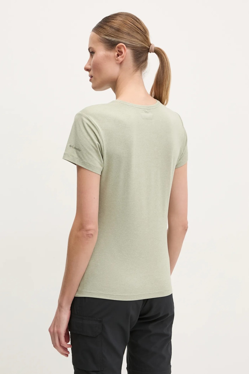 Αθλητικό μπλουζάκι Columbia Sloan Ridge χρώμα: πράσινο, 2077451 φωτογραφία