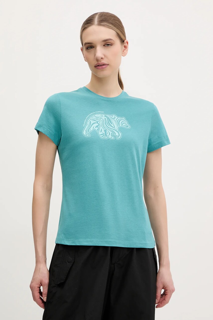 Columbia tricou Ruby Springs femei, culoarea verde, 2120061