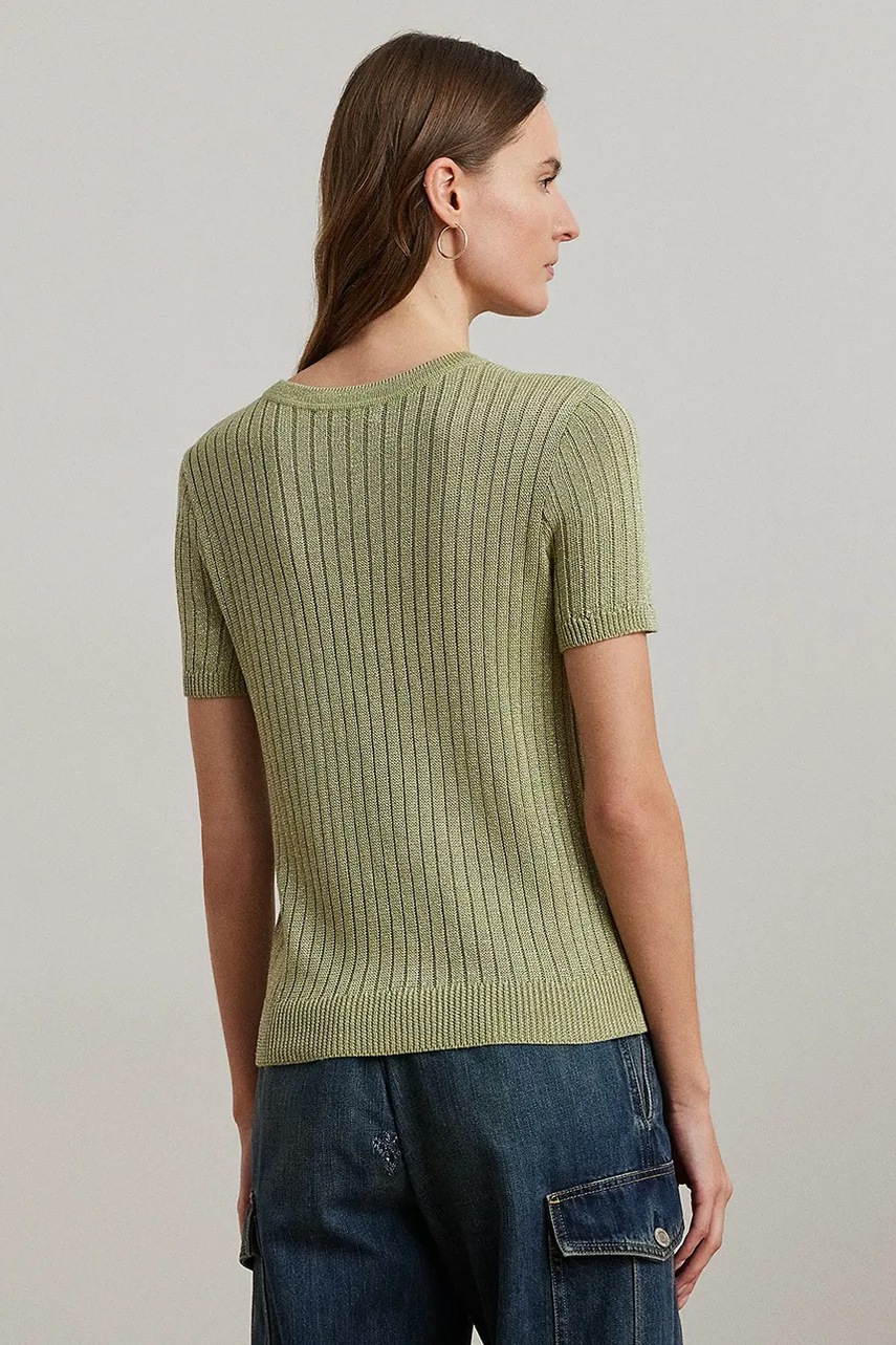 Блузка Lauren Ralph Lauren женские цвет зелёный однотонная 200968927