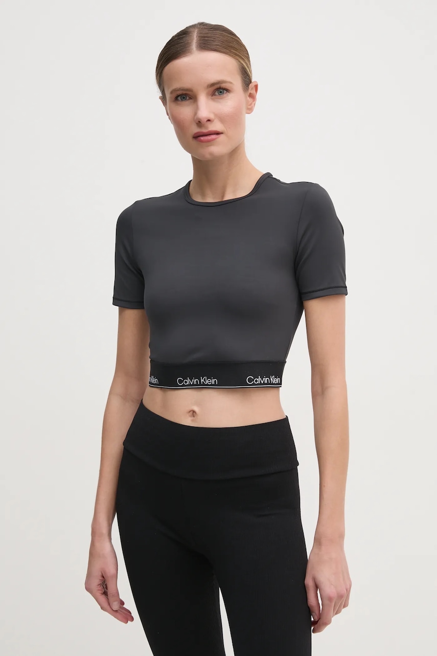 Футболка для тренинга Calvin Klein Performance цвет чёрный LVGWS5K144 Футболка для тренинга Calvin Klein Performance цвет чёрный LVGWS5K144