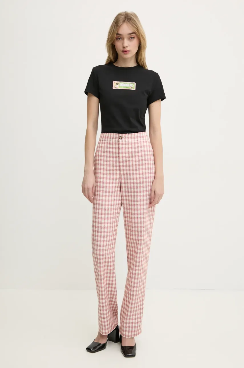 Хлопковая футболка Moschino Jeans женская цвет чёрный 0703 3229 Хлопковая футболка Moschino Jeans женская цвет чёрный 0703 3229