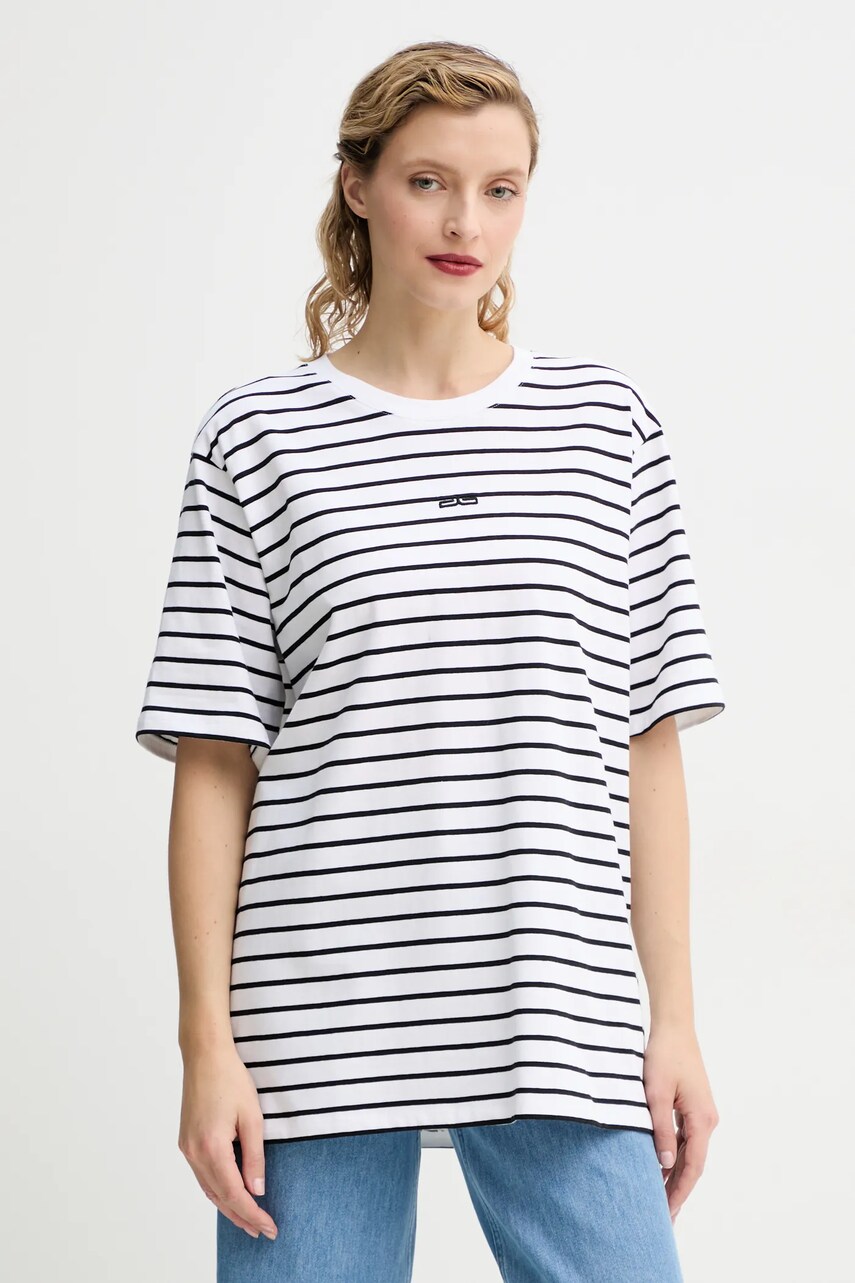 Gestuz tricou femei, culoarea alb, 10909343