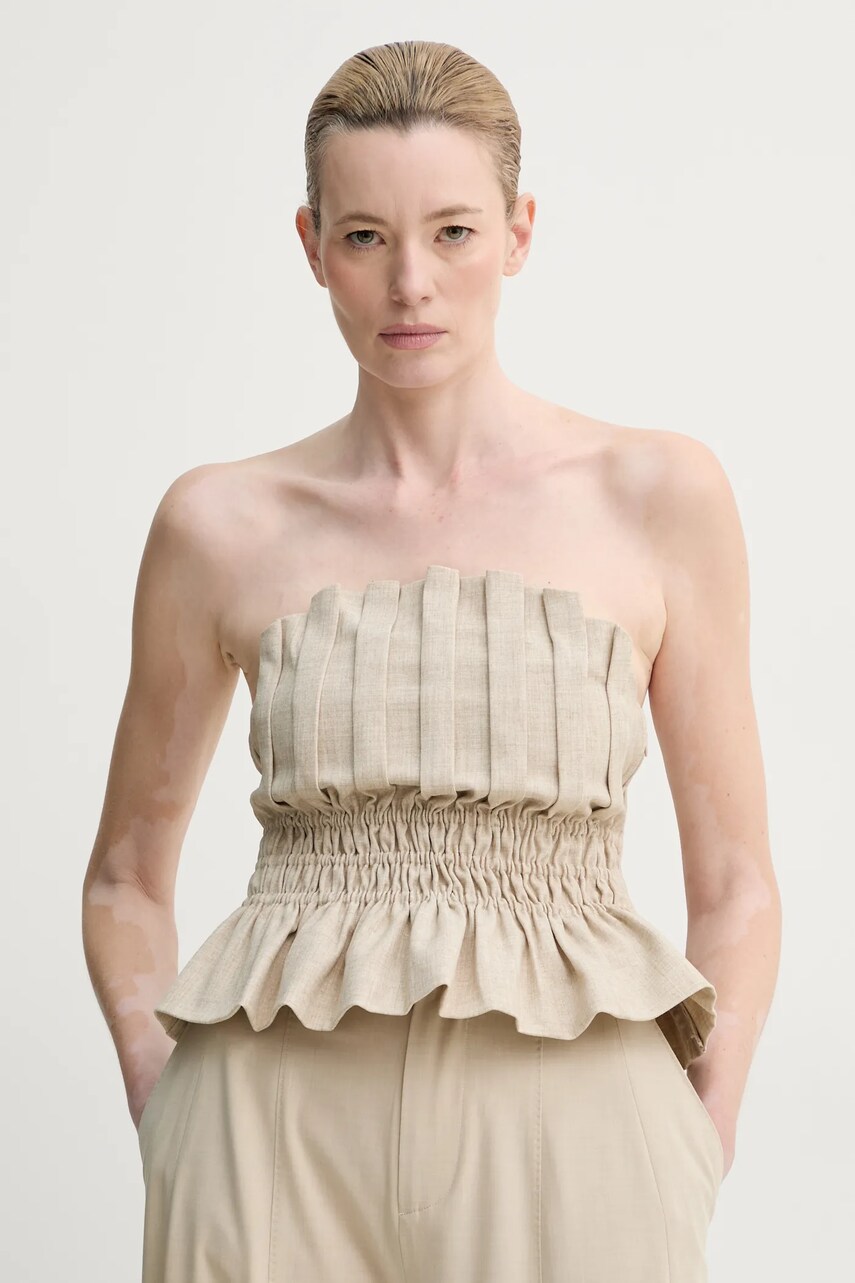 Gestuz bluza femei, culoarea bej, melanj, 10910179