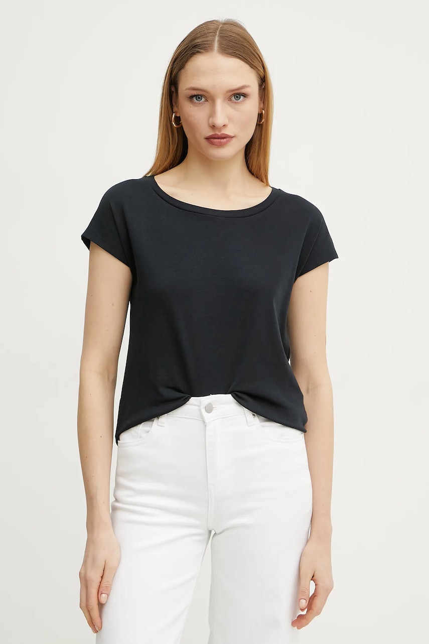 MAX&Co. tricou din bumbac femei, culoarea negru, 2518941014200 MAX&Co. tricou din bumbac femei, culoarea negru, 2518941014200