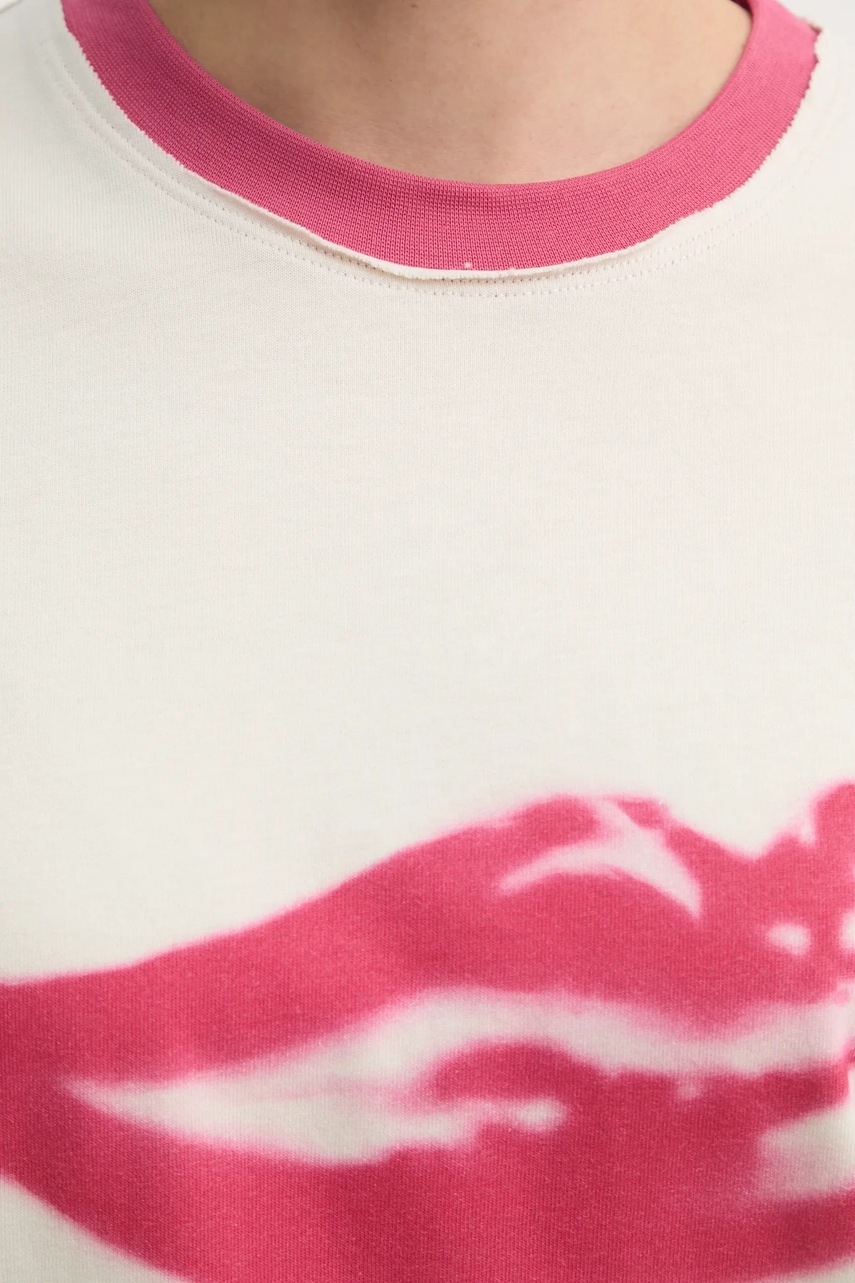 Βαμβακερό μπλουζάκι MAX&Co. x DC γυναικείο, χρώμα: μπεζ, 2518971011200 φωτογραφία