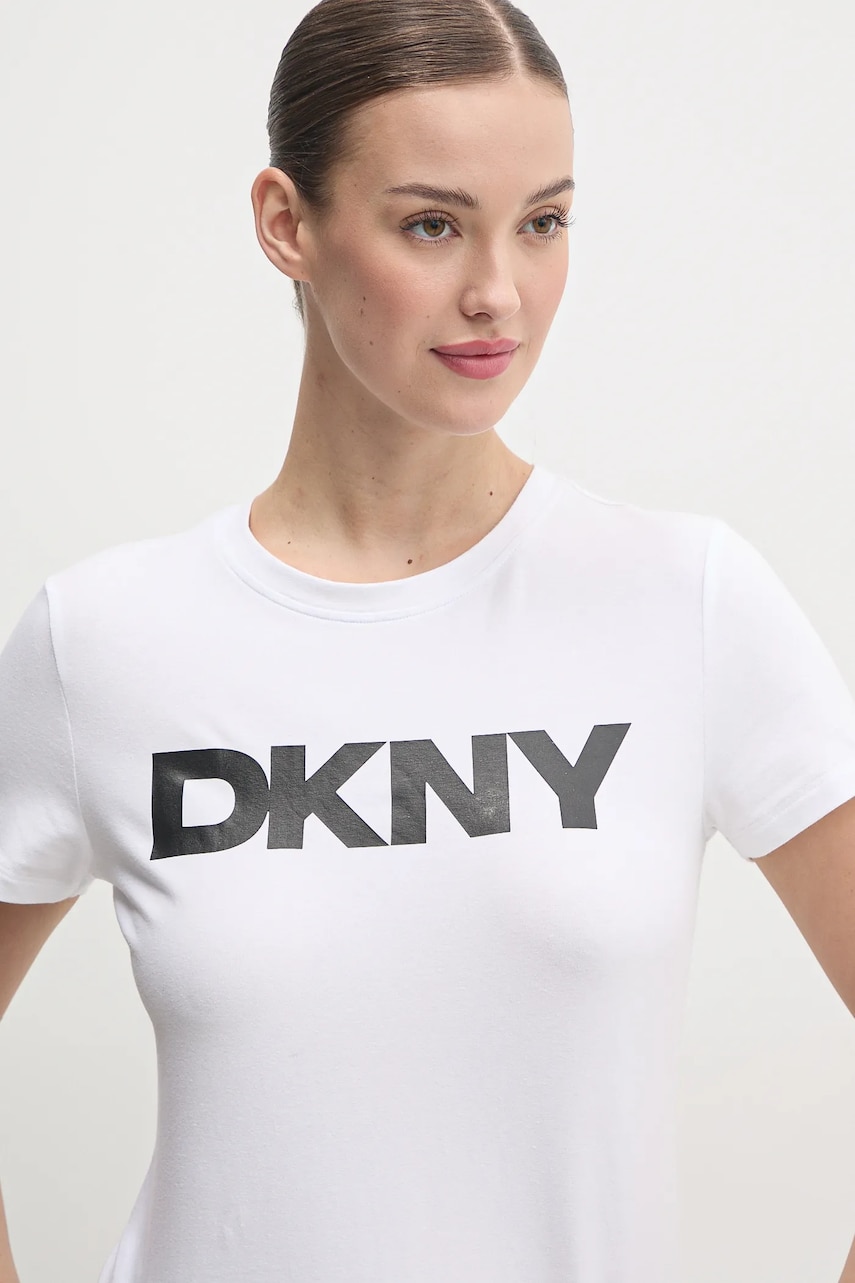 Dkny tricou femei, culoarea alb, DP5T9923