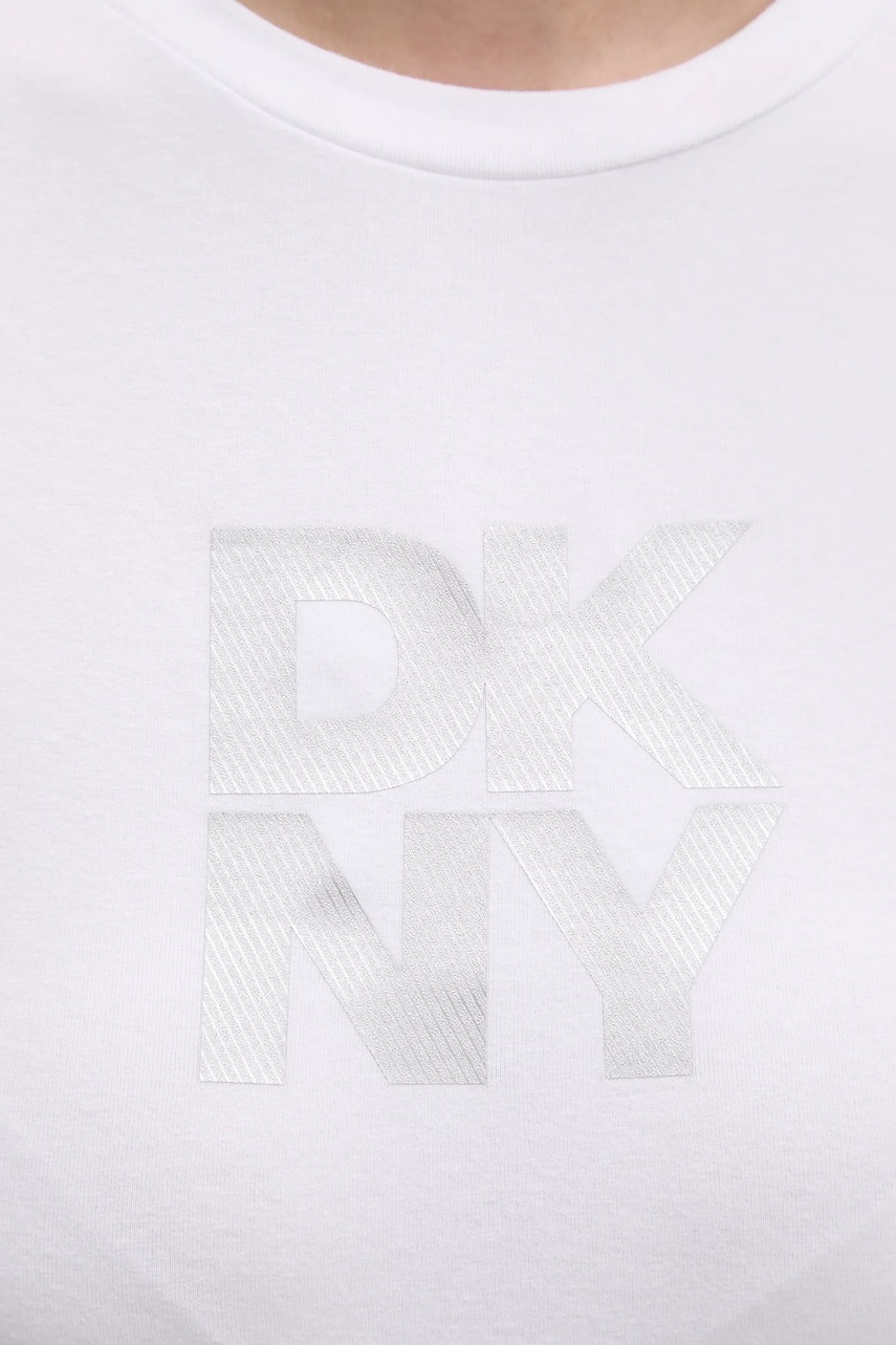 Μπλουζάκι Dkny χρώμα: άσπρο, DP5T1112 φωτογραφία