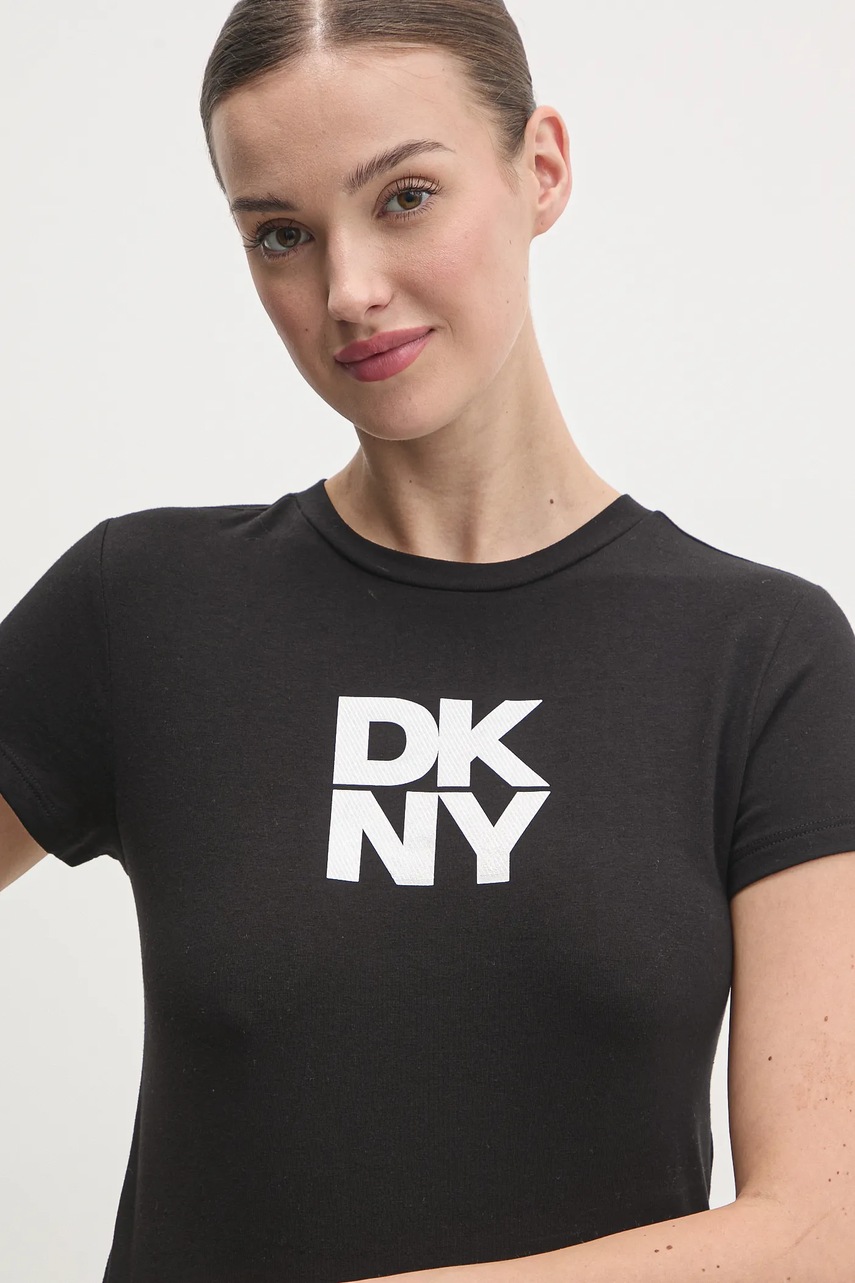 Μπλουζάκι Dkny χρώμα: μαύρο, DP5T1112 φωτογραφία