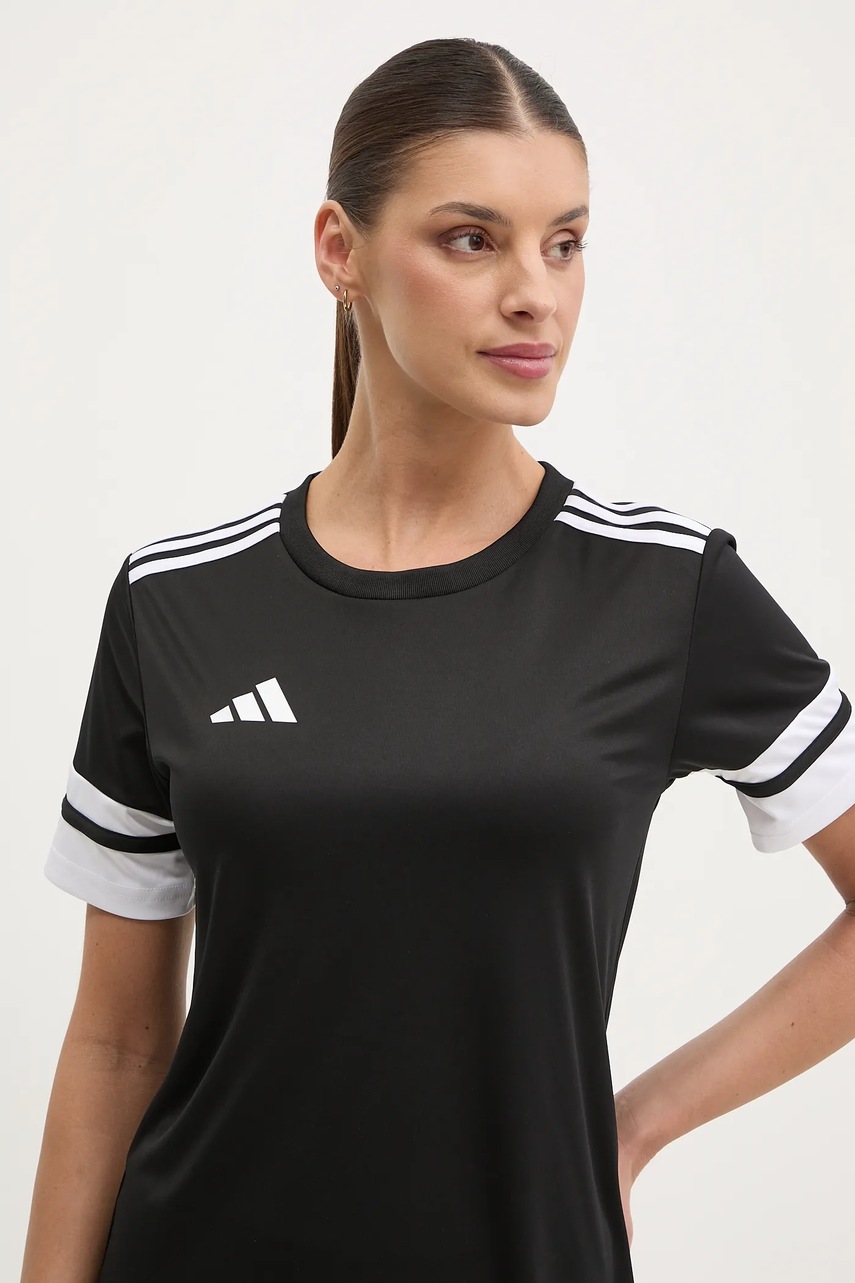 Μπλουζάκι προπόνησης adidas Performance Squad 25 χρώμα: μαύρο, JI9986 φωτογραφία