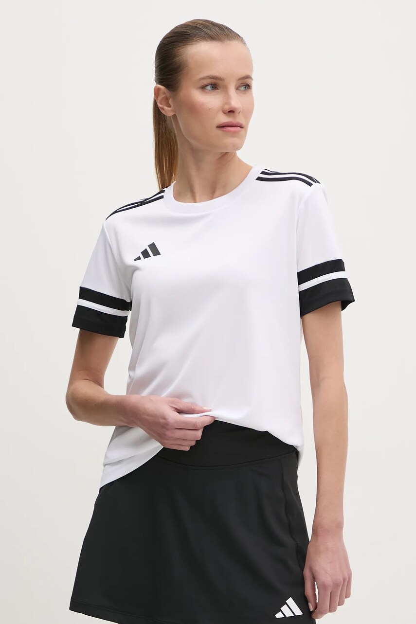adidas Performance tricou de antrenament Squad 25 culoarea alb, JI9991