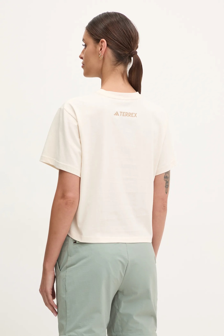 Μπλουζάκι adidas TERREX Wild χρώμα: μπεζ, JI9155 φωτογραφία
