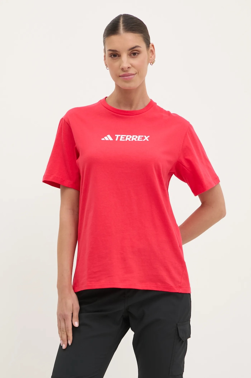 adidas TERREX tricou femei, culoarea rosu, JF9134