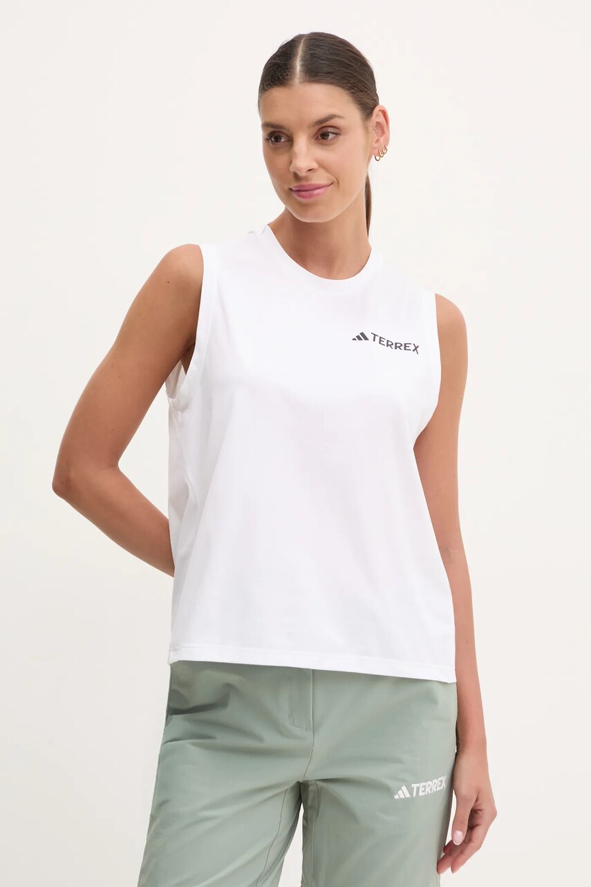 adidas TERREX top sport Multi femei, culoarea alb, JE0358