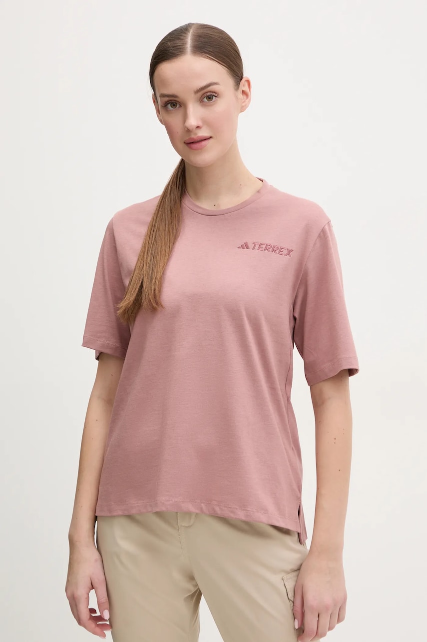 adidas TERREX tricou Xploric femei, culoarea roz, JE0377 adidas TERREX tricou Xploric femei, culoarea roz, JE0377