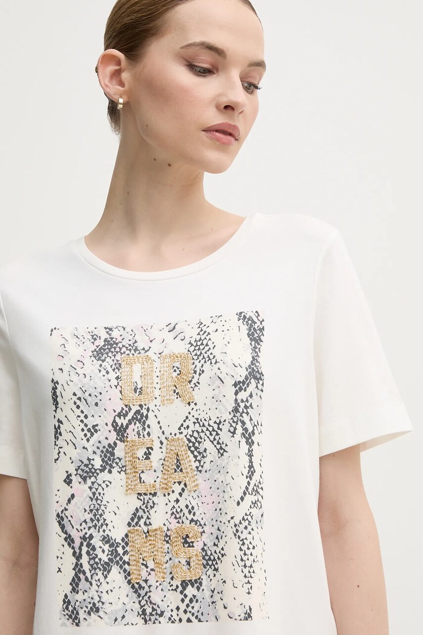 OUI t-shirt női, fehér, 92642 termék 2. képe