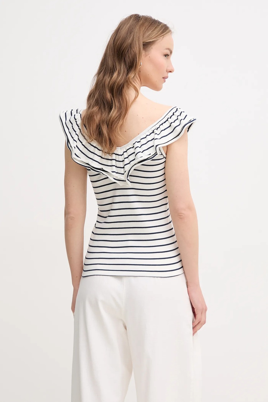 Pepe Jeans top VALERY nyitott hátú, fehér, PL506017 termék 2. képe