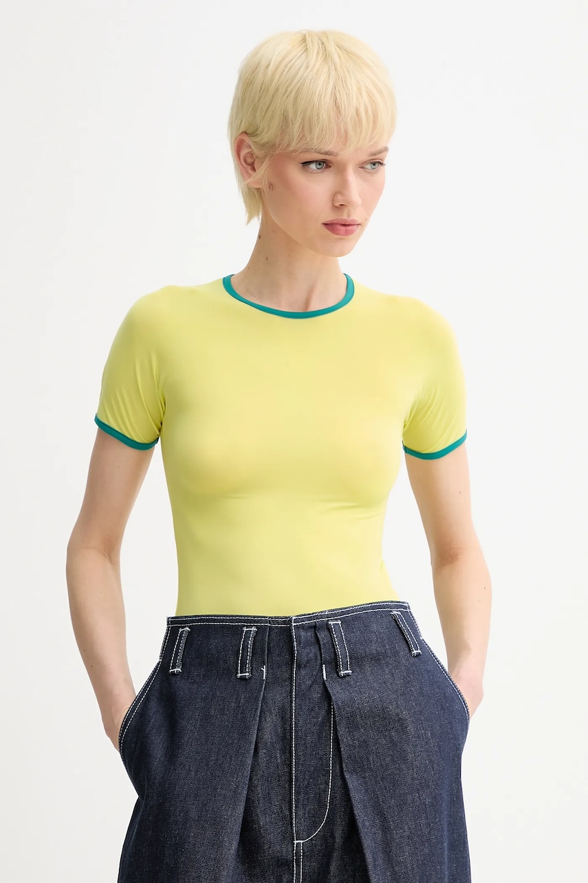 Sunnei tricou culoarea galben, PRTWWJER009