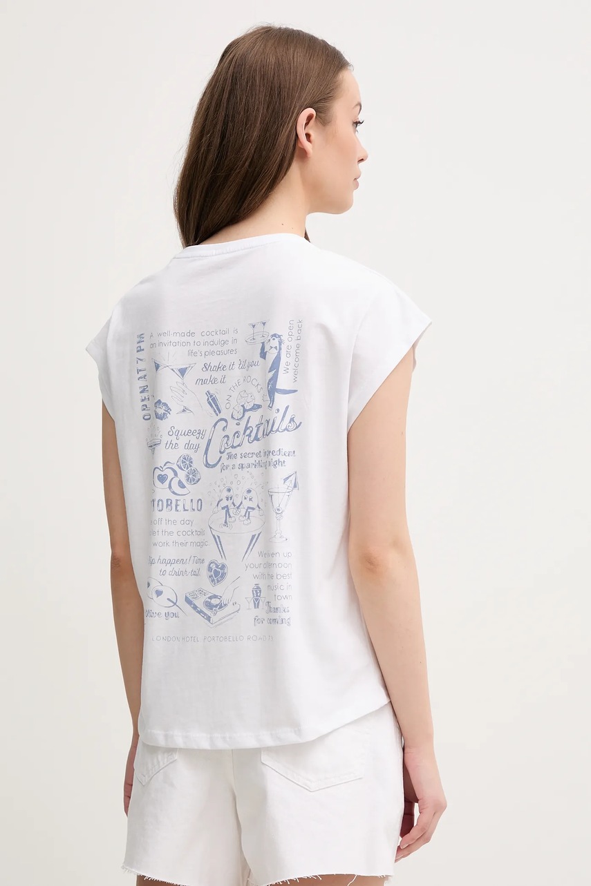Pepe Jeans pamut póló VIRGINIA női, fehér, PL506055 termék 2. képe