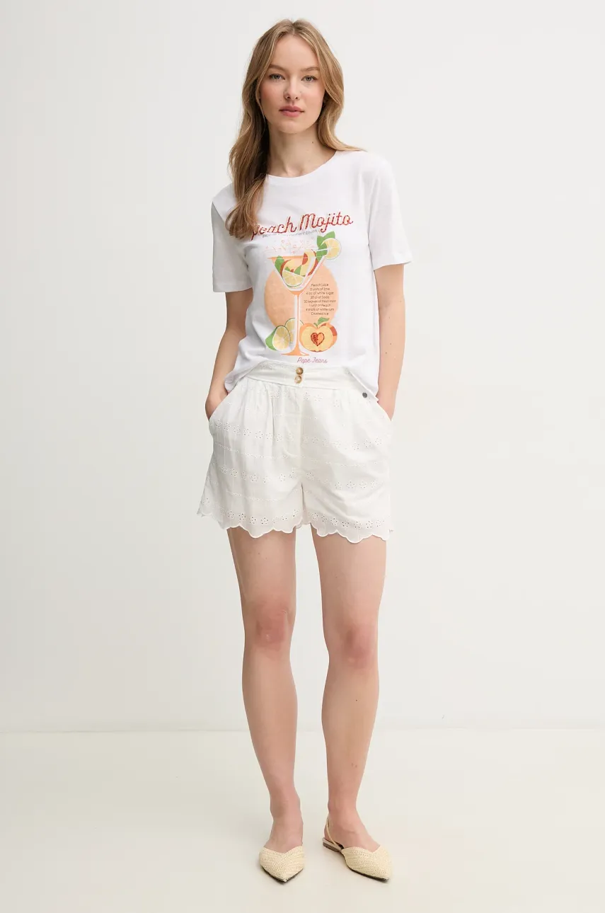 Футболка Pepe Jeans VIOLA женская цвет белый PL506060 Футболка Pepe Jeans VIOLA женская цвет белый PL506060