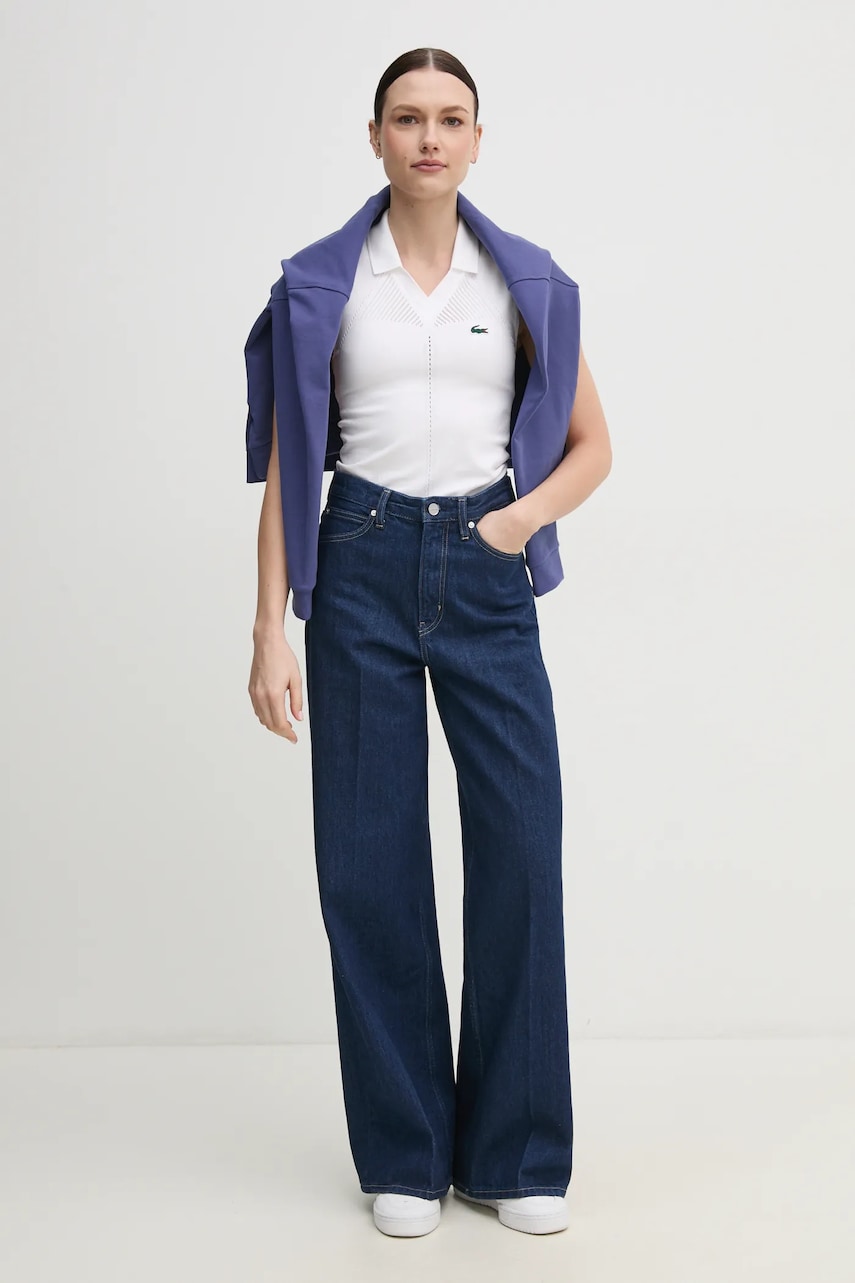 Топ Lacoste женские цвет белый PF0614 Топ Lacoste женские цвет белый PF0614