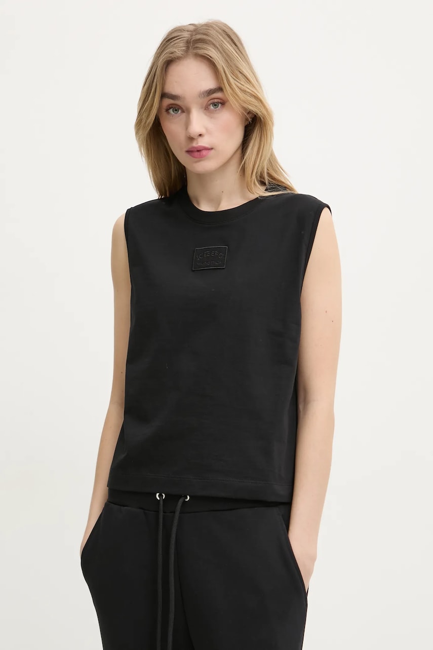 Iceberg top din bumbac culoarea negru, T131 6325 Iceberg top din bumbac culoarea negru, T131 6325