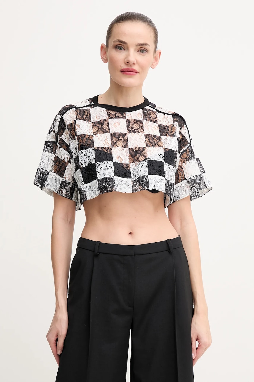 Levně Halenka Pinko dámská, černá barva, vzorovaná, 105294 A2MF