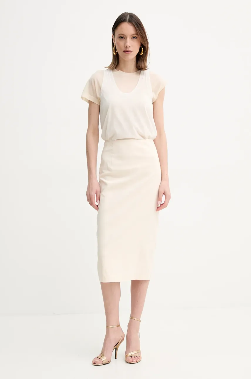 Футболка Pinko женская цвет бежевый 105152 A2LS Футболка Pinko женская цвет бежевый 105152 A2LS