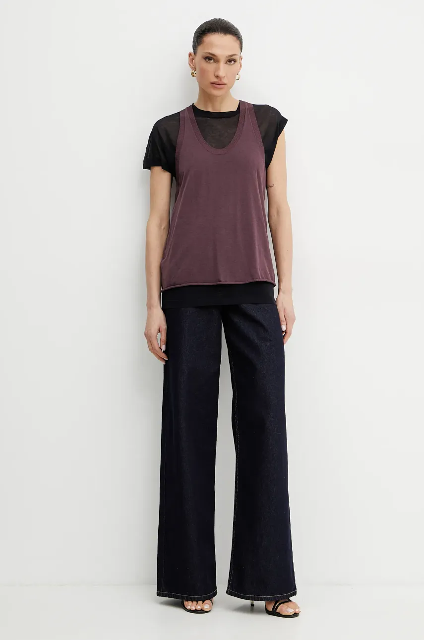 Футболка Pinko женская цвет фиолетовый 105152 A2LS Футболка Pinko женская цвет фиолетовый 105152 A2LS