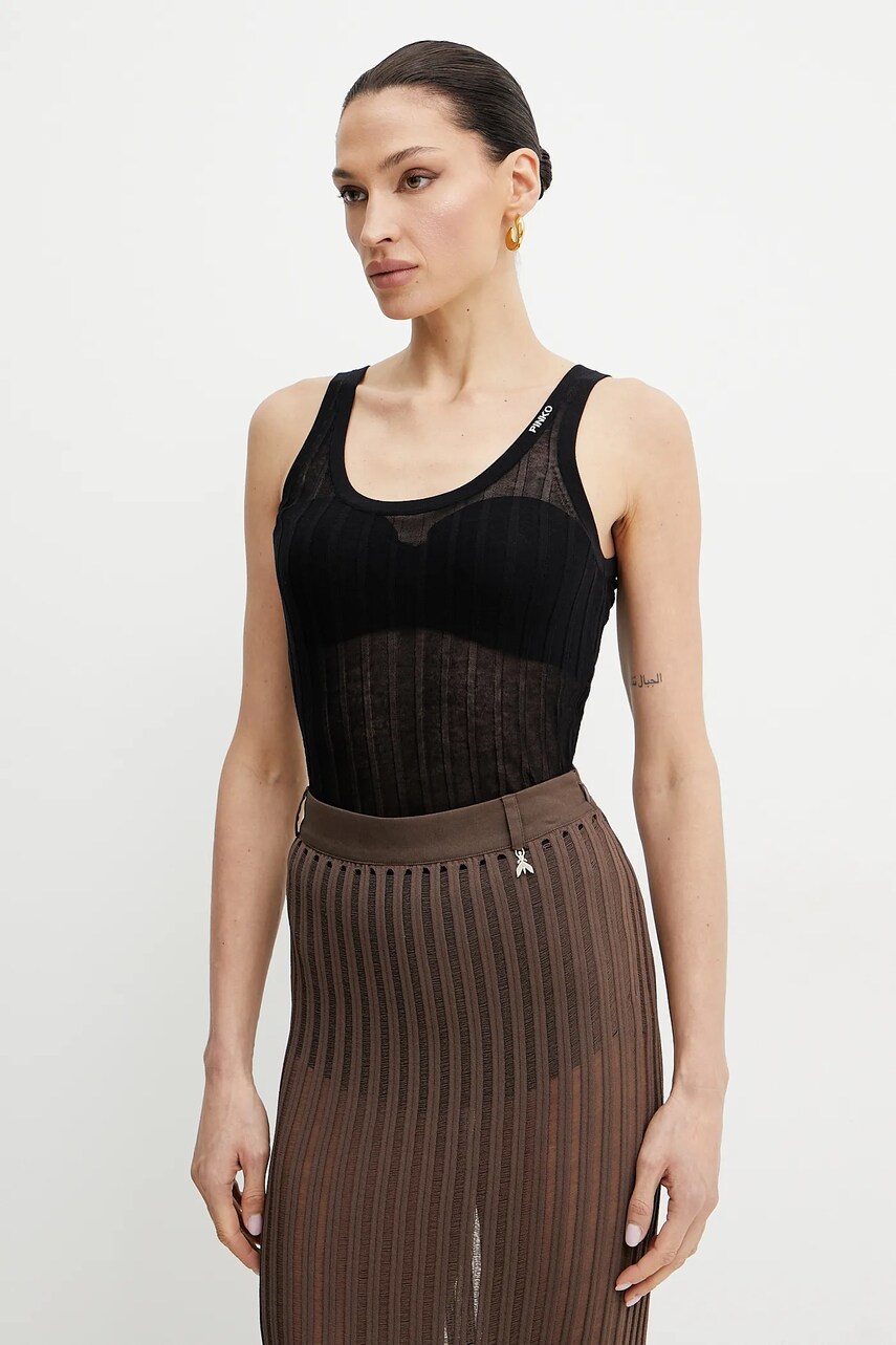 Levně Top Pinko černá barva, 105149 A2LS