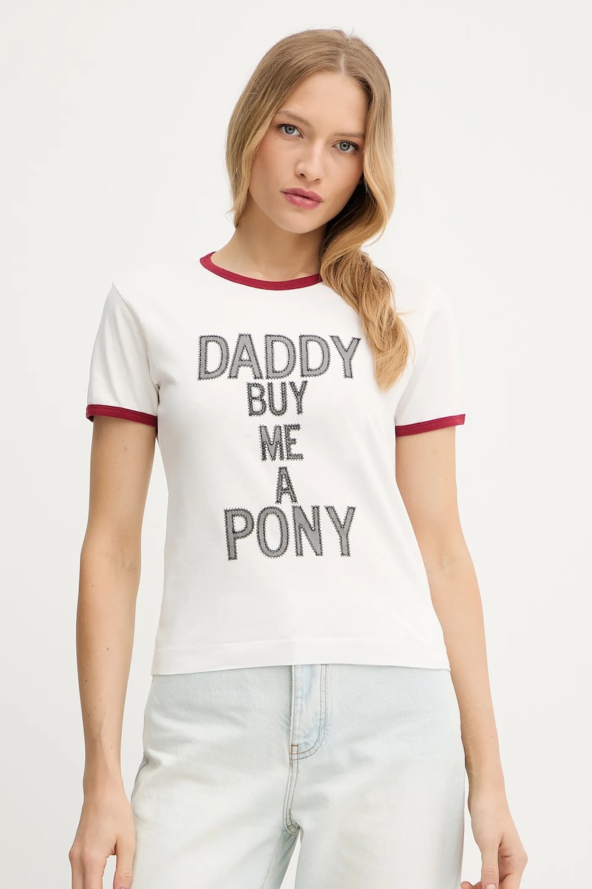 Βαμβακερό μπλουζάκι Pinko REIMAGINE by Patrick Mcdowell