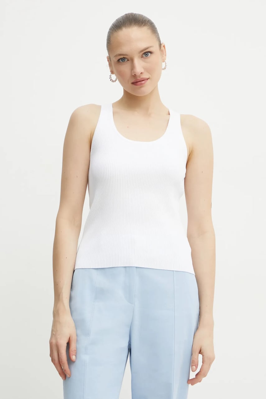 MICHAEL Michael Kors top culoarea alb, MR5615433D