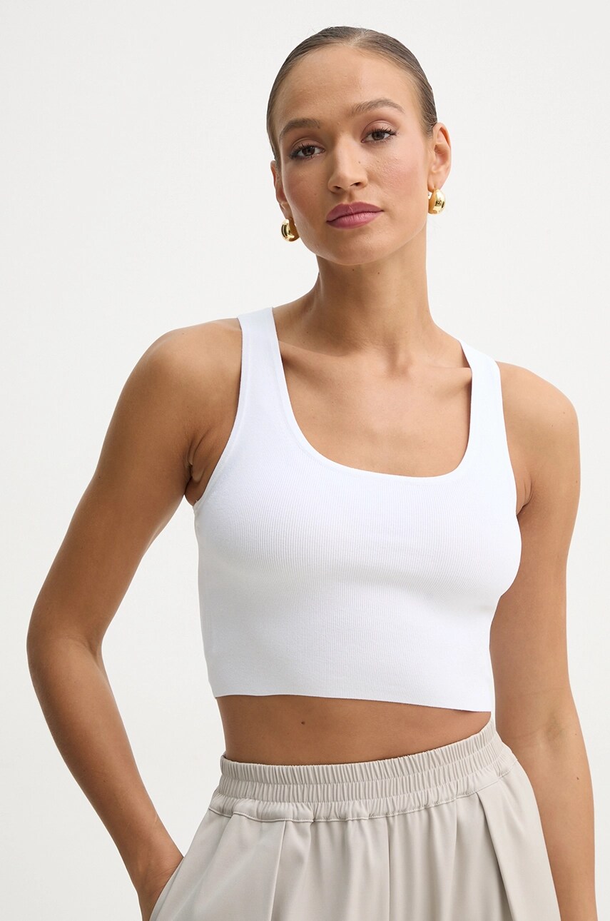 MICHAEL Michael Kors top culoarea alb, MR5614V33D