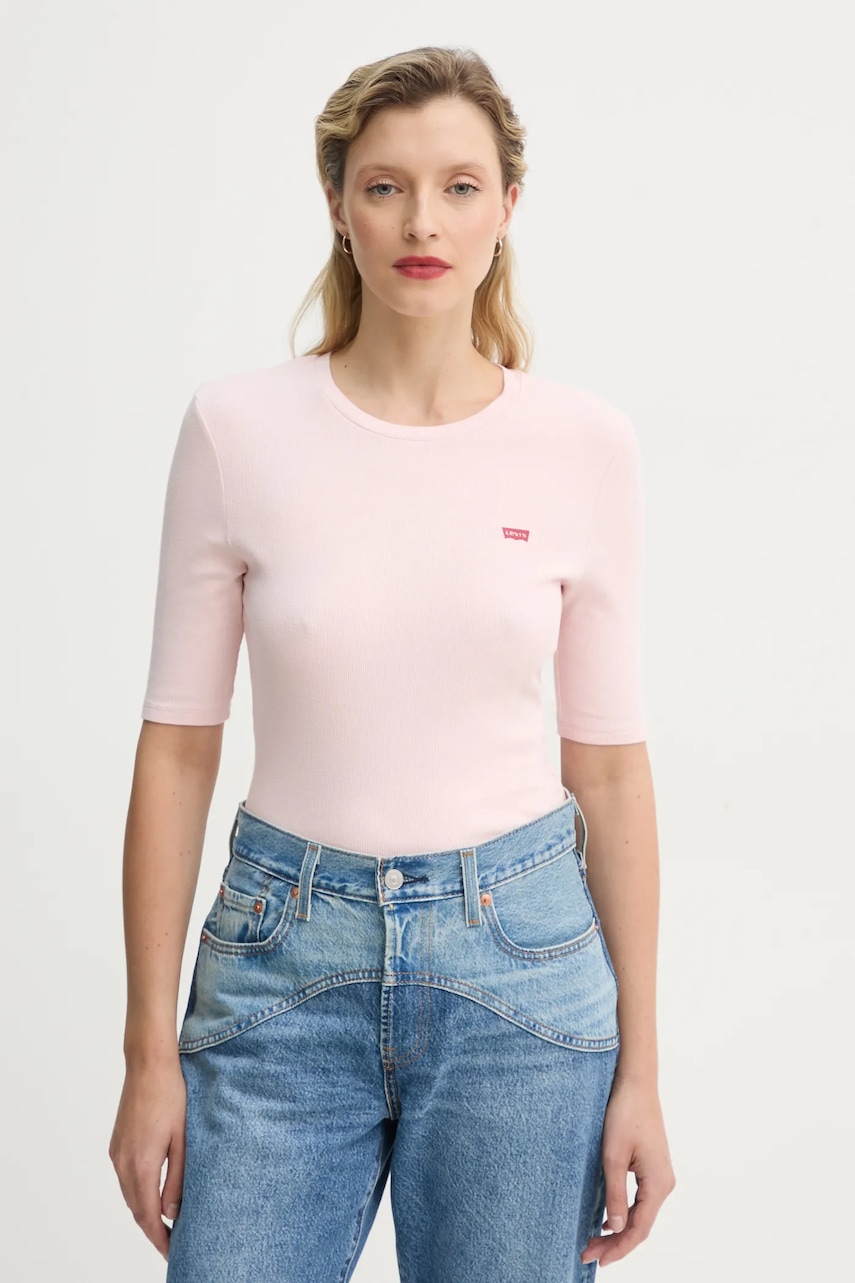 Levi\'s tricou LUCA SLIM TEE femei, culoarea roz, A3388