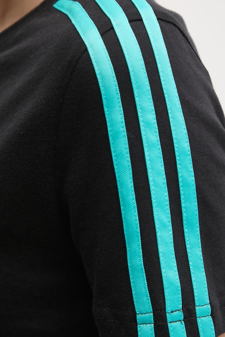 Бавовняна футболка adidas x Mercedes жіноча колір чорний JV5424 