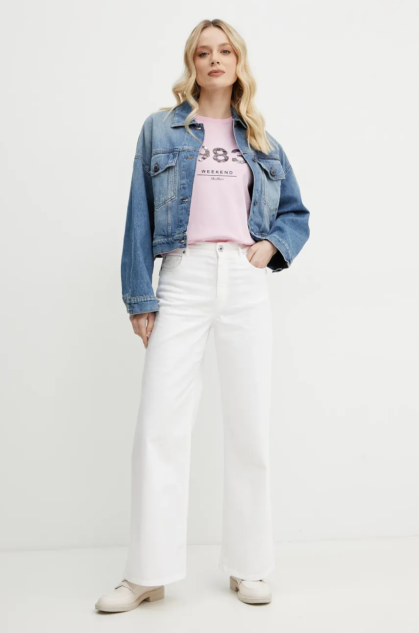 Хлопковая футболка Weekend Max Mara женская цвет розовый 2515971041600 Хлопковая футболка Weekend Max Mara женская цвет розовый 2515971041600
