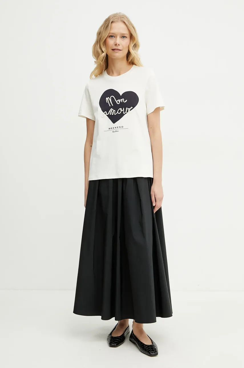Хлопковая футболка Weekend Max Mara женская цвет бежевый 2515971051600 Хлопковая футболка Weekend Max Mara женская цвет бежевый 2515971051600