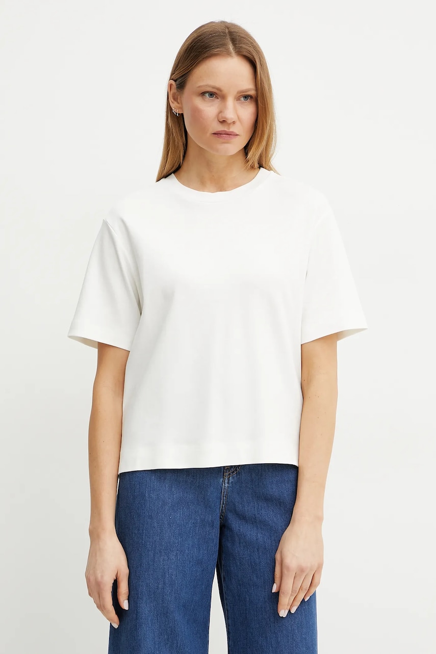 Weekend Max Mara tricou din bumbac femei, culoarea alb, 2515941042600 Weekend Max Mara tricou din bumbac femei, culoarea alb, 2515941042600