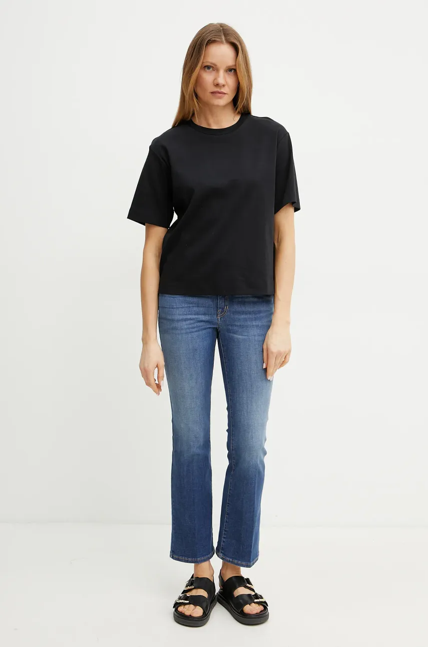 Хлопковая футболка Weekend Max Mara женская цвет чёрный 2515941042600 Хлопковая футболка Weekend Max Mara женская цвет чёрный 2515941042600