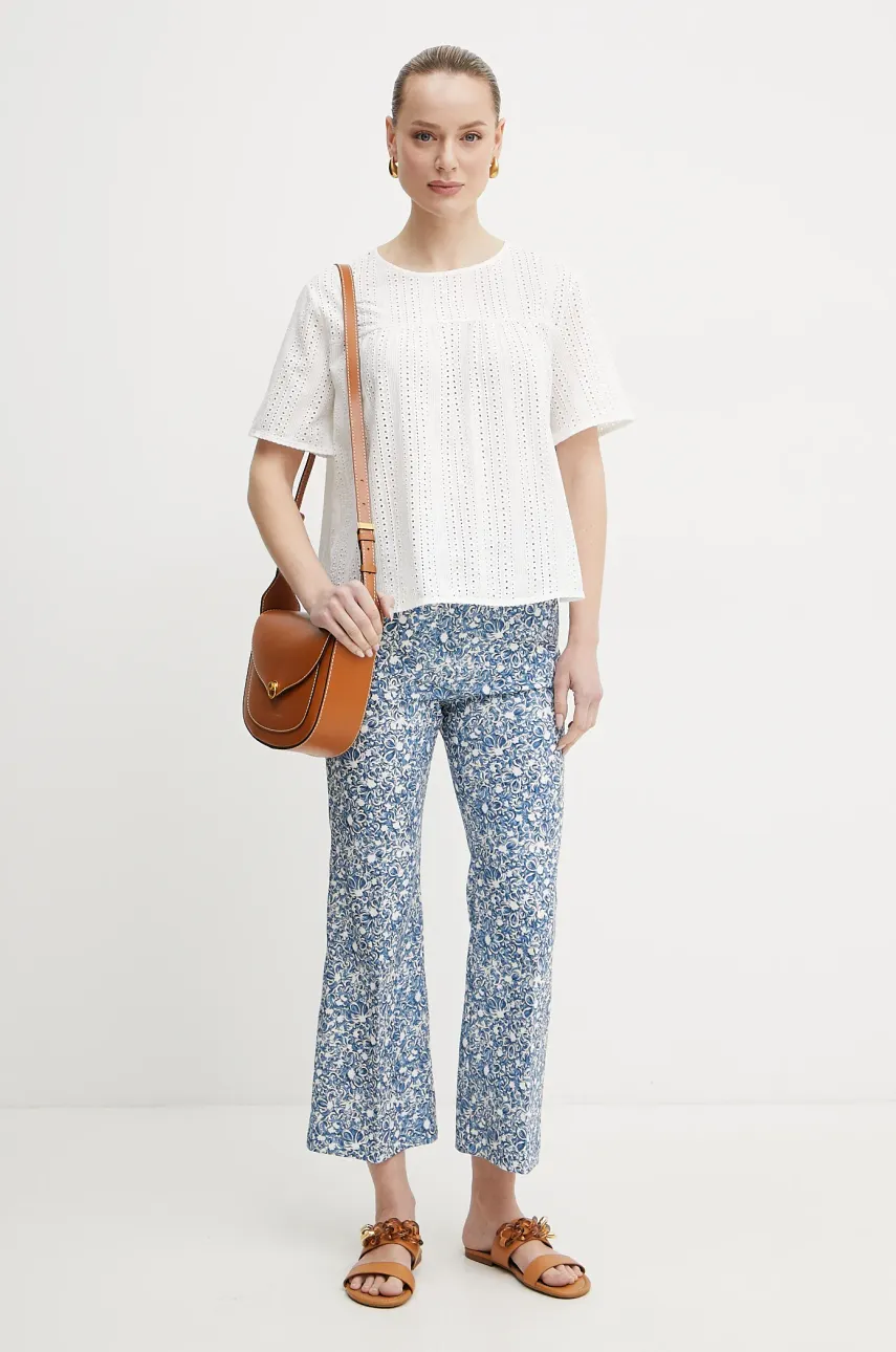 Хлопковая блузка Weekend Max Mara женская цвет белый однотонная 2515941072600 Хлопковая блузка Weekend Max Mara женская цвет белый однотонная 2515941072600