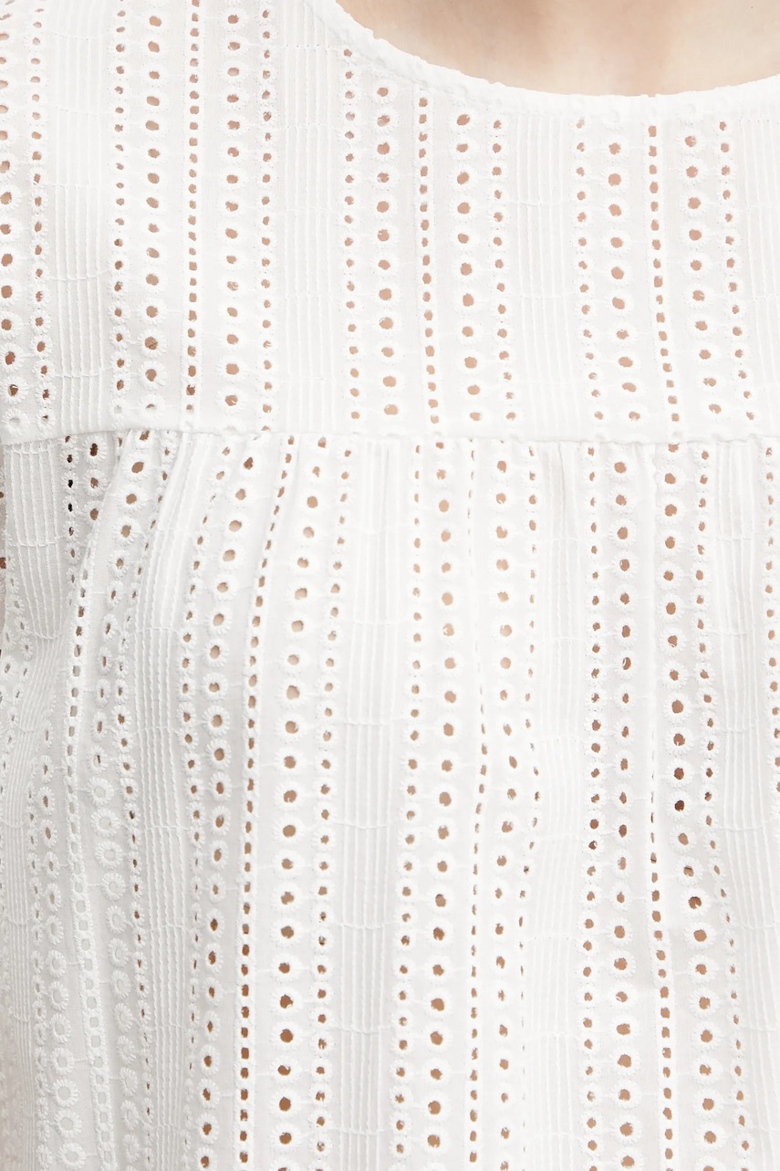 Βαμβακερή μπλούζα Weekend Max Mara γυναικεία, χρώμα: άσπρο, 2515941072600 φωτογραφία