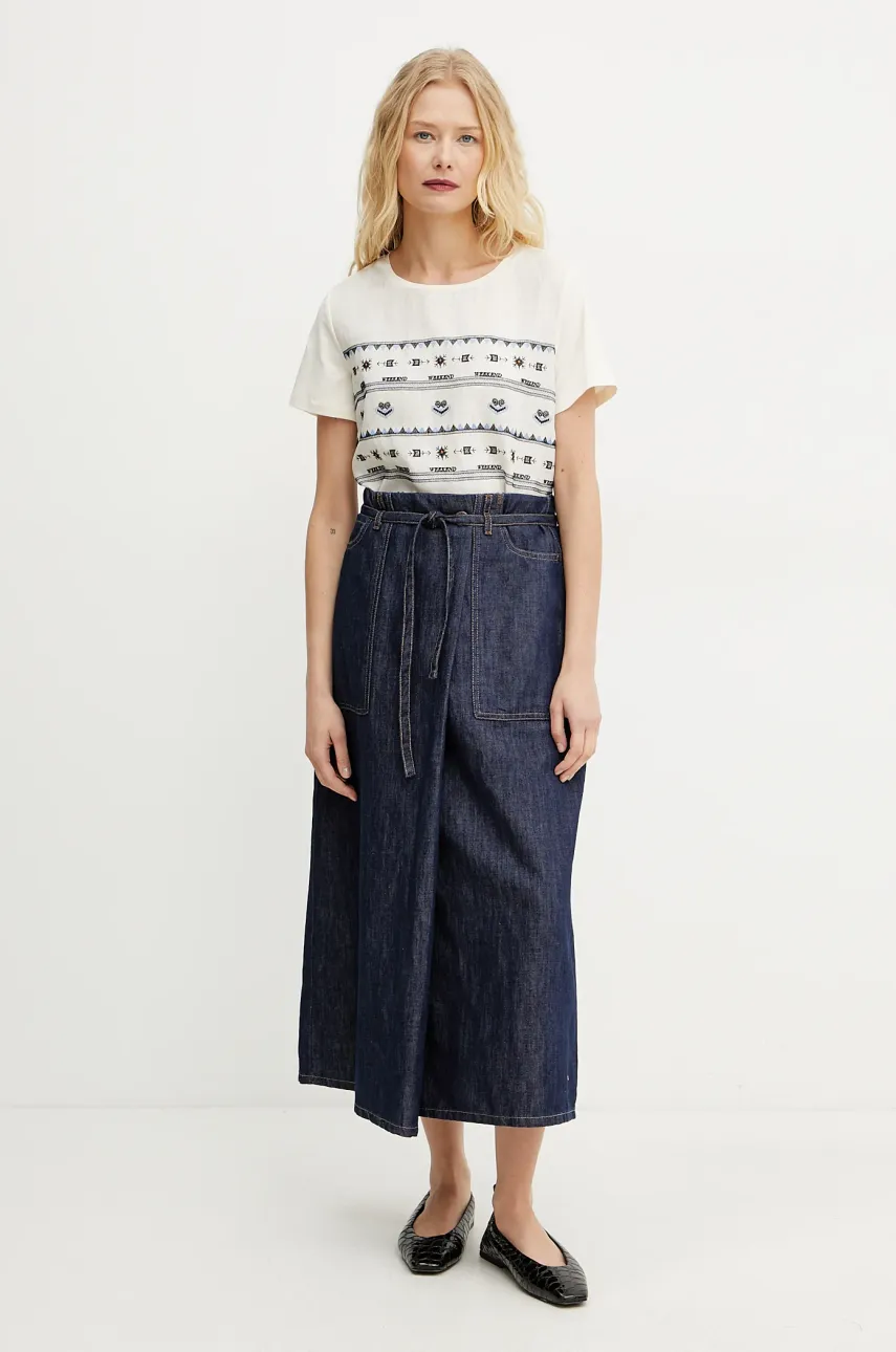 Футболка с примесью льна Weekend Max Mara женская цвет бежевый 2515941112600 Футболка с примесью льна Weekend Max Mara женская цвет бежевый 2515941112600