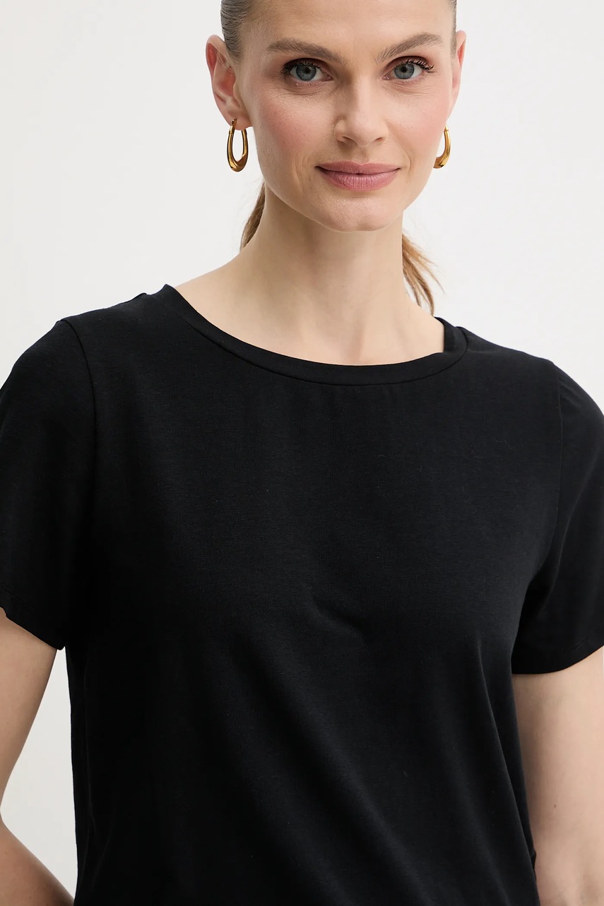 Μπλουζάκι Weekend Max Mara χρώμα: μαύρο, 2515971022600 φωτογραφία