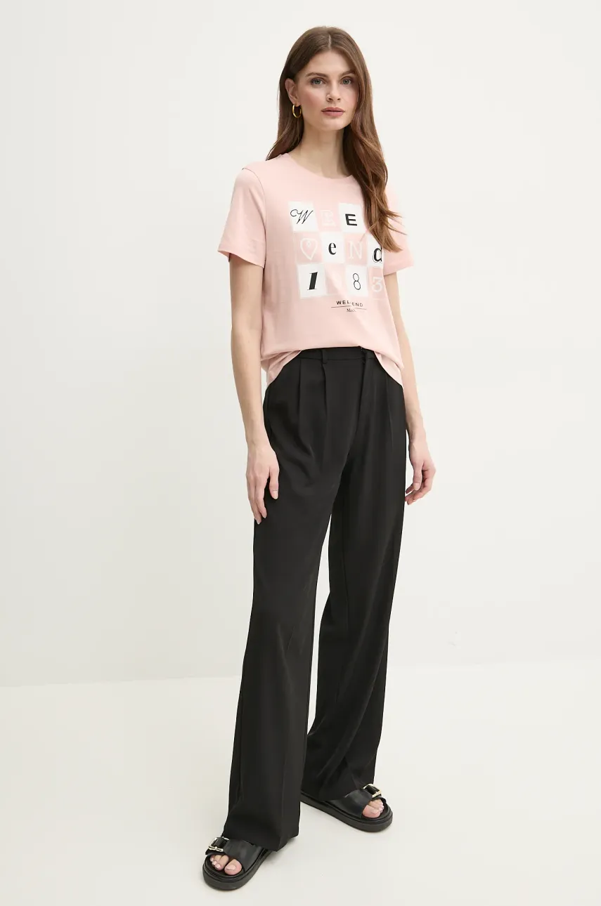 Хлопковая футболка Weekend Max Mara женская цвет розовый 2515971052600 Хлопковая футболка Weekend Max Mara женская цвет розовый 2515971052600