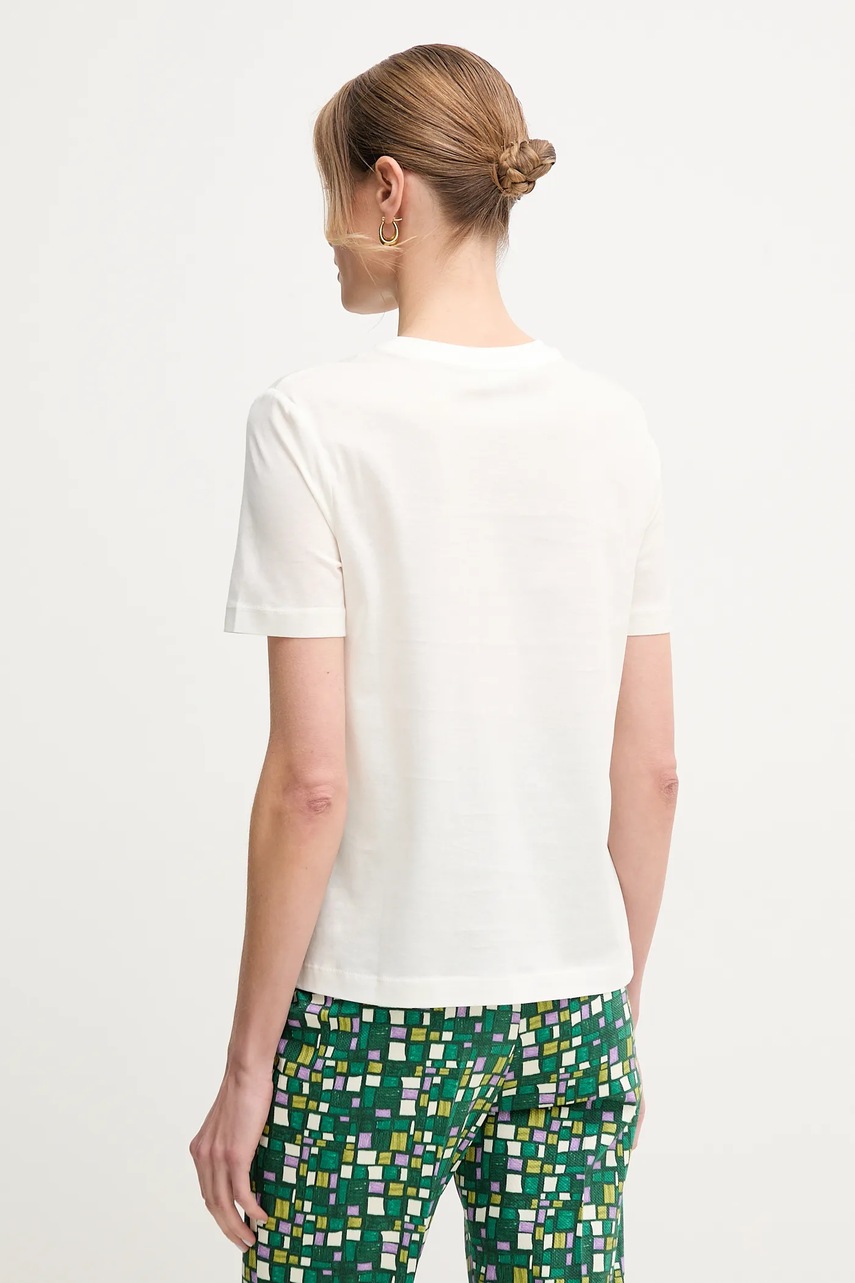 Βαμβακερό μπλουζάκι MM γυναικείο, χρώμα: μπεζ, 2516941038600 φωτογραφία