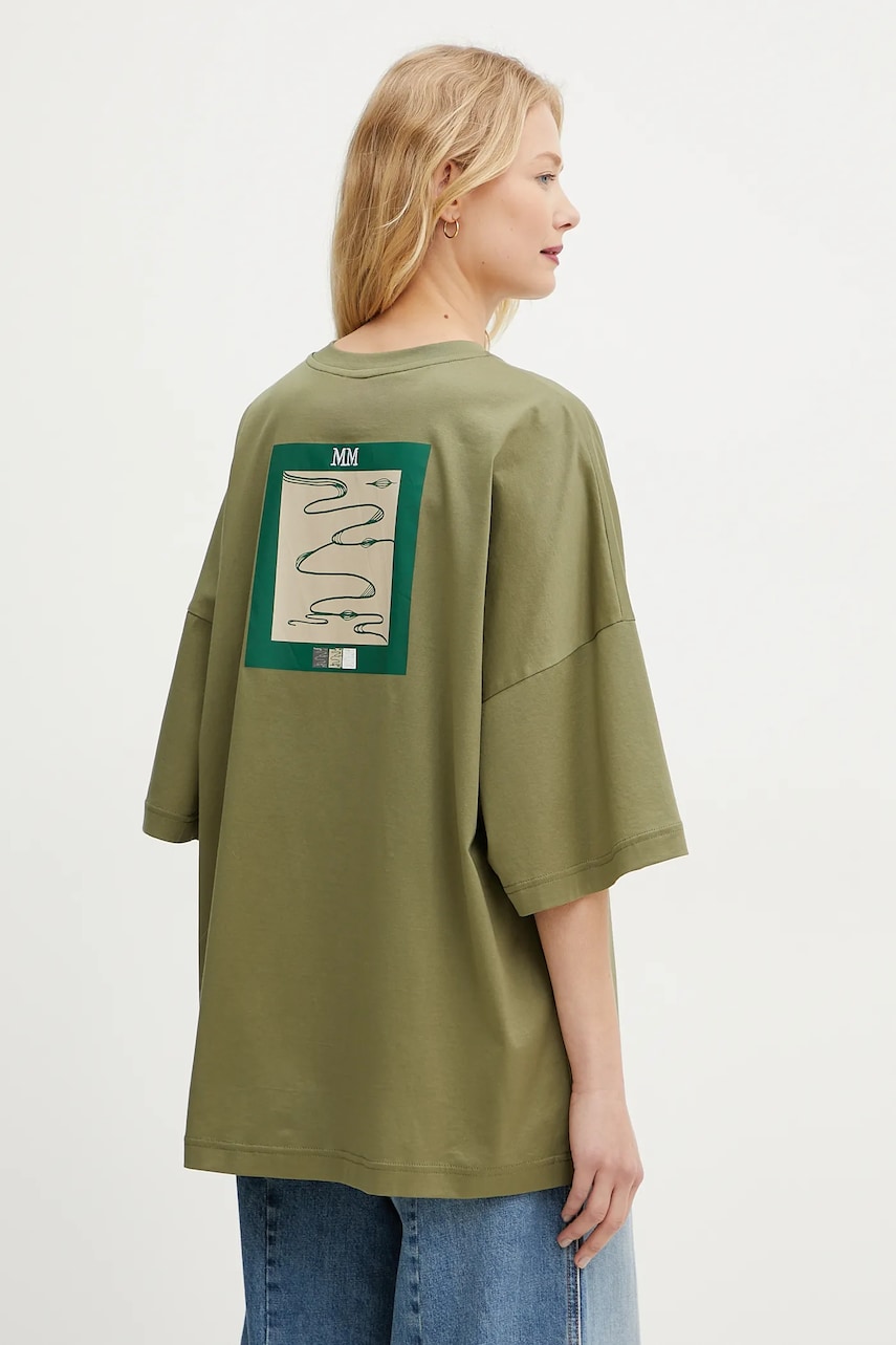 MM tricou din bumbac femei, culoarea verde, 2516971018600 MM tricou din bumbac femei, culoarea verde, 2516971018600